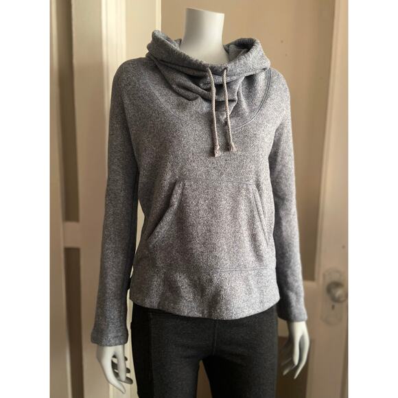 EDDIE BAUER Blue Drawstring Cowl Neck Sweater sz XS - Picture 2 of 11